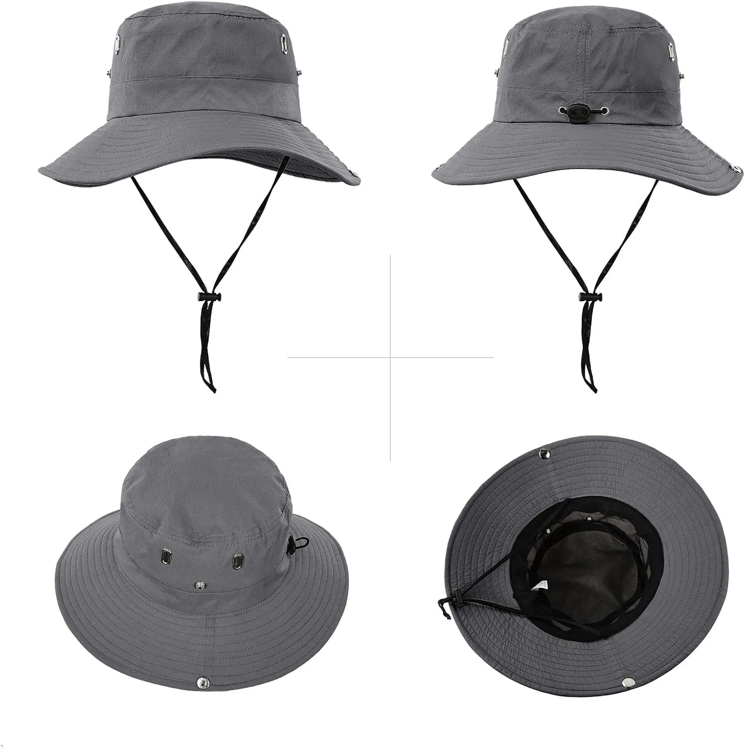 Surblue Boonie Sun Hat Wide Brim Fishing Hat with String for Hiking, Travel