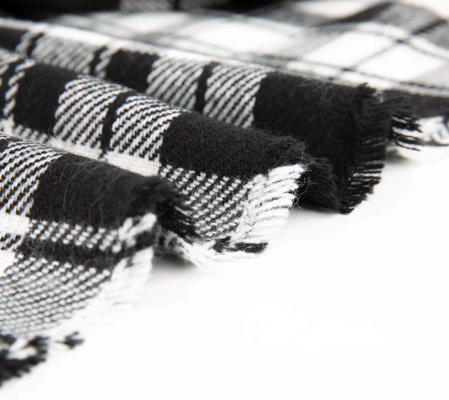 Surblue Elegant Shawl Scarf Classic Plaid Open Front Oversized Soft for Women
