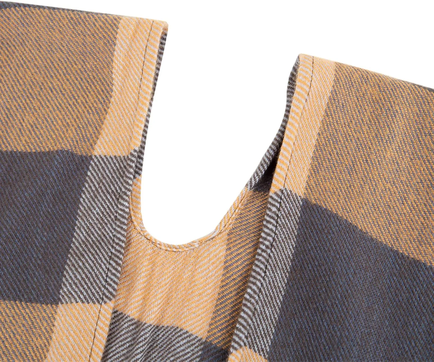 Surblue Elegant Shawl Scarf Classic Plaid Open Front Oversized Soft for Women