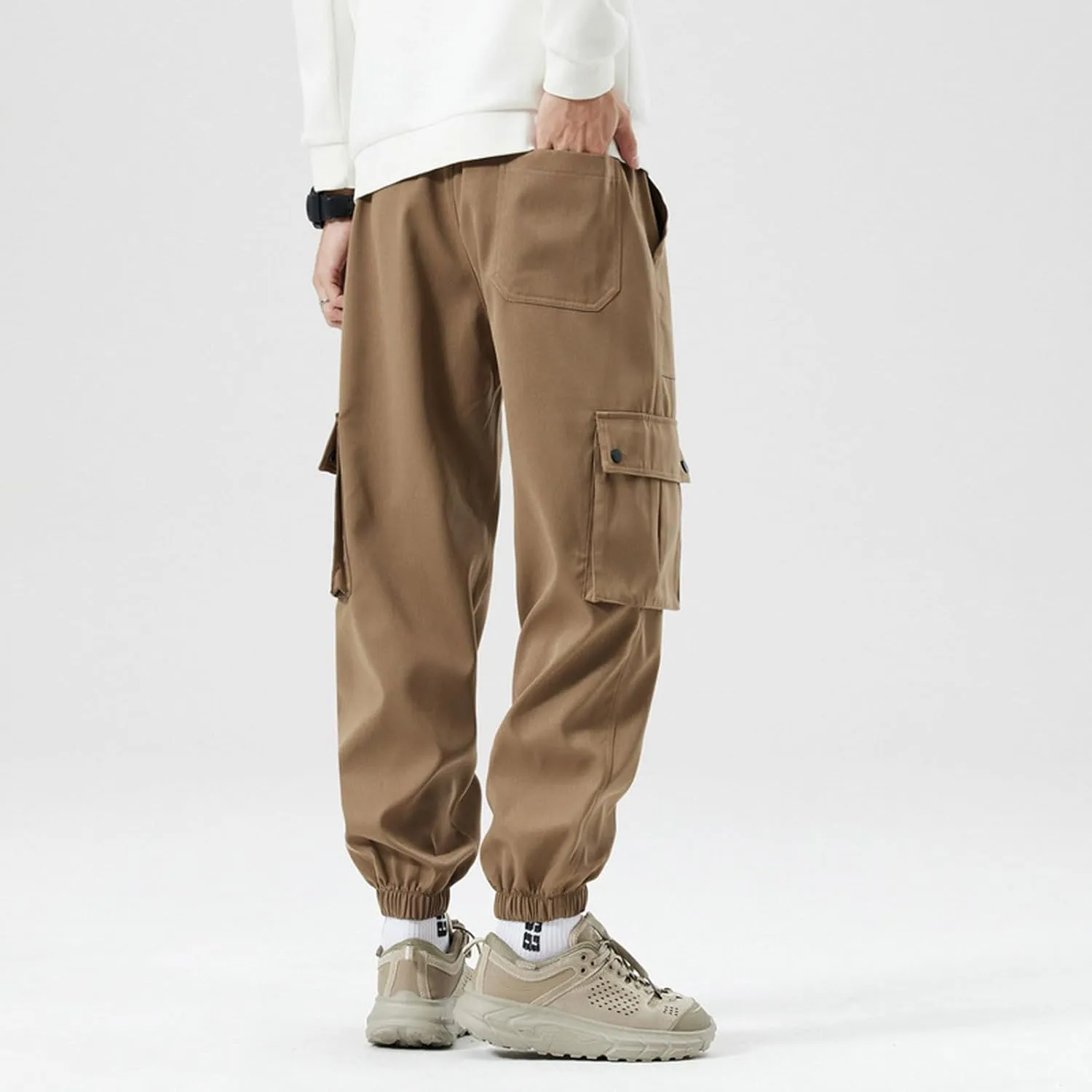 SUWBMHWE Japanese Streetwear Men Baggy Pants Long Mens Shorts Lightly Fitted Design Bohemian Cotton Toji Linen Hip Hop Hippi