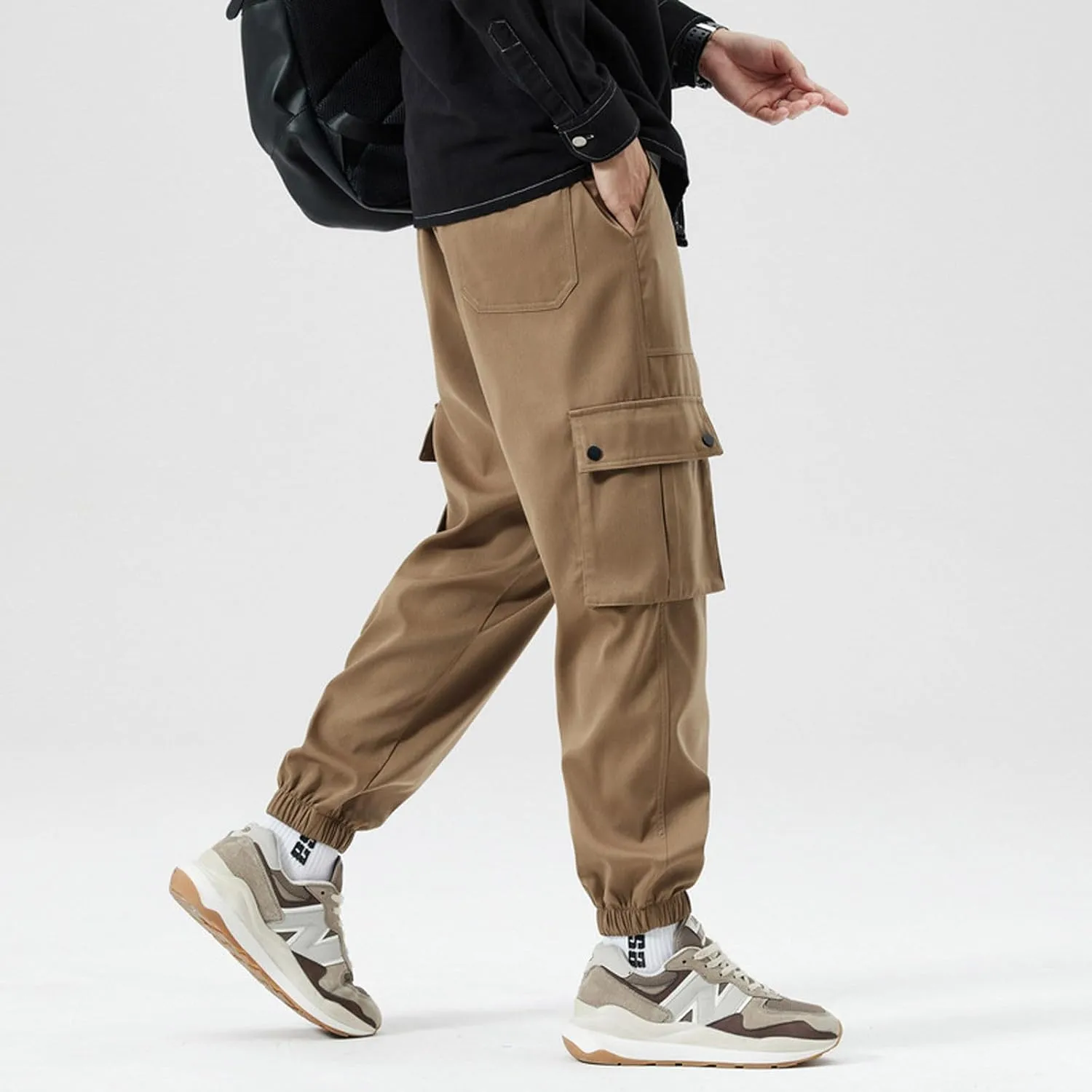 SUWBMHWE Japanese Streetwear Men Baggy Pants Long Mens Shorts Lightly Fitted Design Bohemian Cotton Toji Linen Hip Hop Hippi