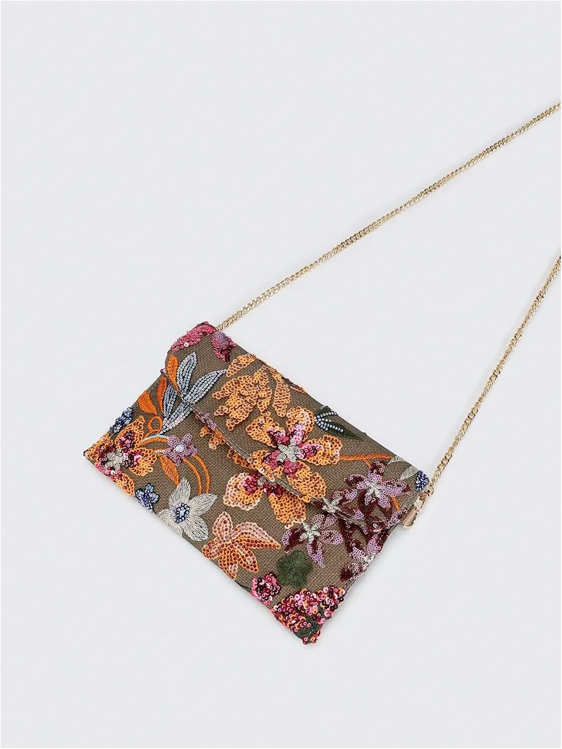 SweatyRocks Women's Sequin Floral Crossbody Purses Chain Flap Elegant Evening Bags