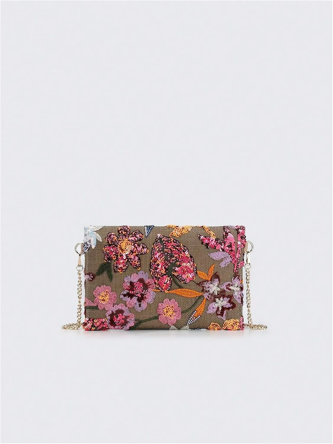 SweatyRocks Women's Sequin Floral Crossbody Purses Chain Flap Elegant Evening Bags