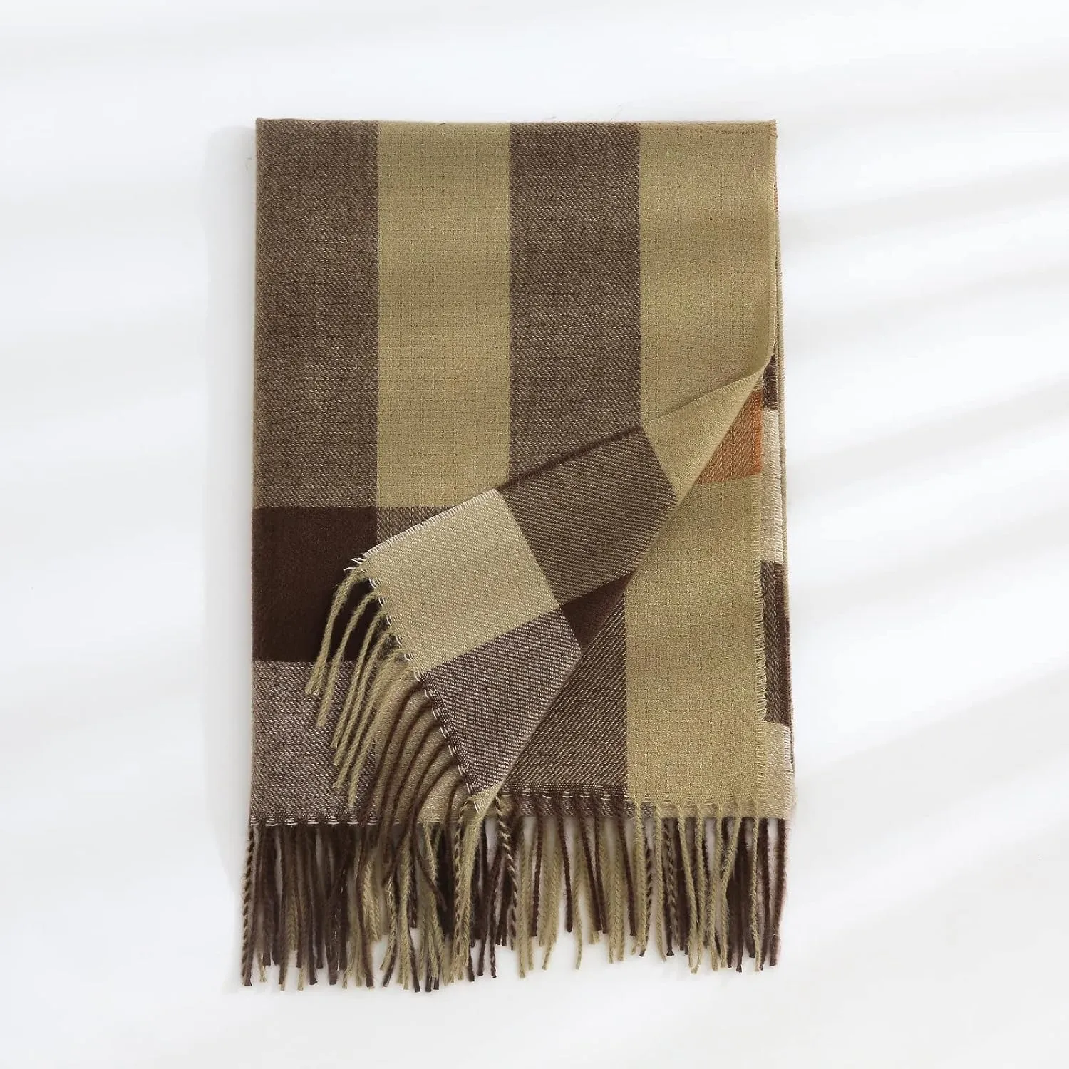 Tartan Plaid Scarves for Women Winter,Long Scarves for Women with Fringe,Super Soft Scarf for Women Winter