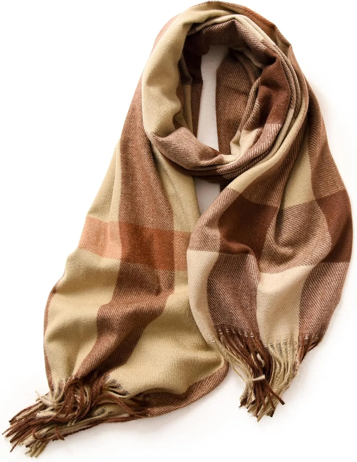 Tartan Plaid Scarves for Women Winter,Long Scarves for Women with Fringe,Super Soft Scarf for Women Winter