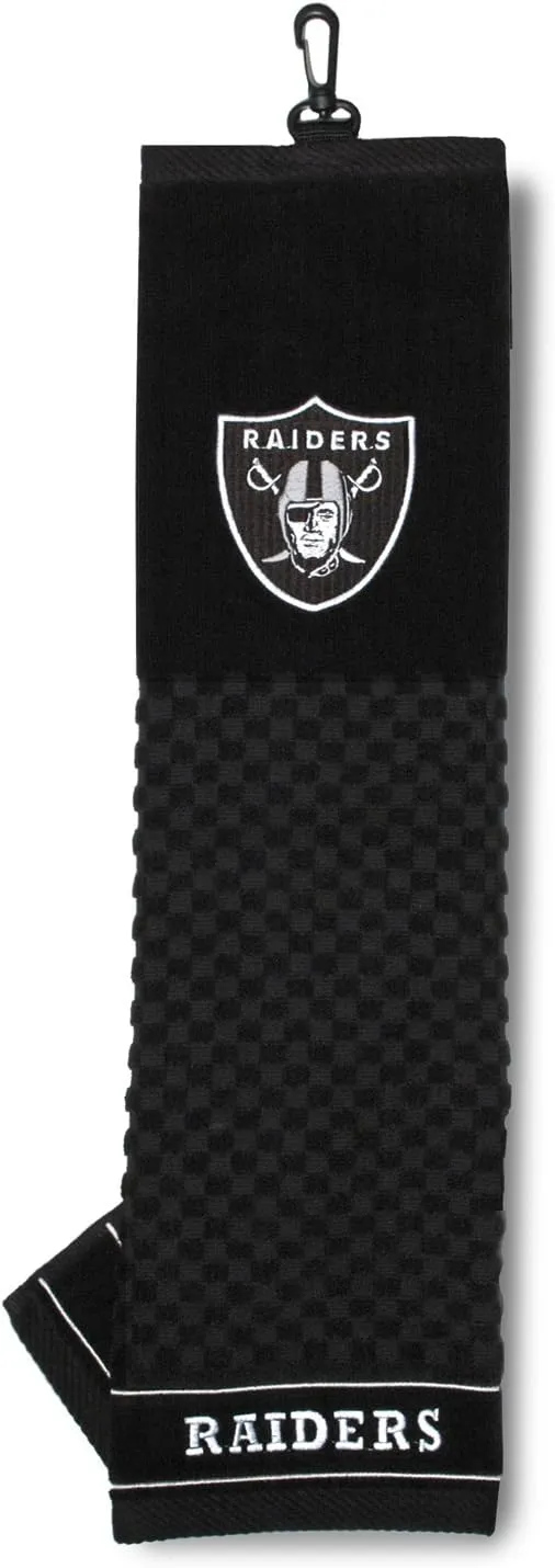 Team Golf NFL Embroidered Golf Towel, Checkered Scrubber Design, Embroidered Logo