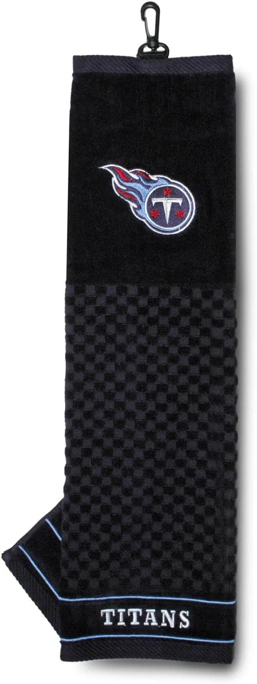 Team Golf NFL Embroidered Golf Towel, Checkered Scrubber Design, Embroidered Logo