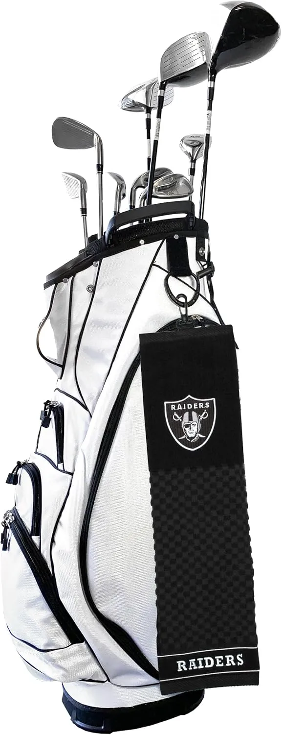 Team Golf NFL Embroidered Golf Towel, Checkered Scrubber Design, Embroidered Logo