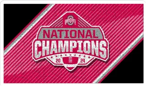 Team Sports America Ohio State University CFP National Champions 2025 Doormat | 28 inches x 16 inches | Turf Mat | Indoor and Outdoor Décor
