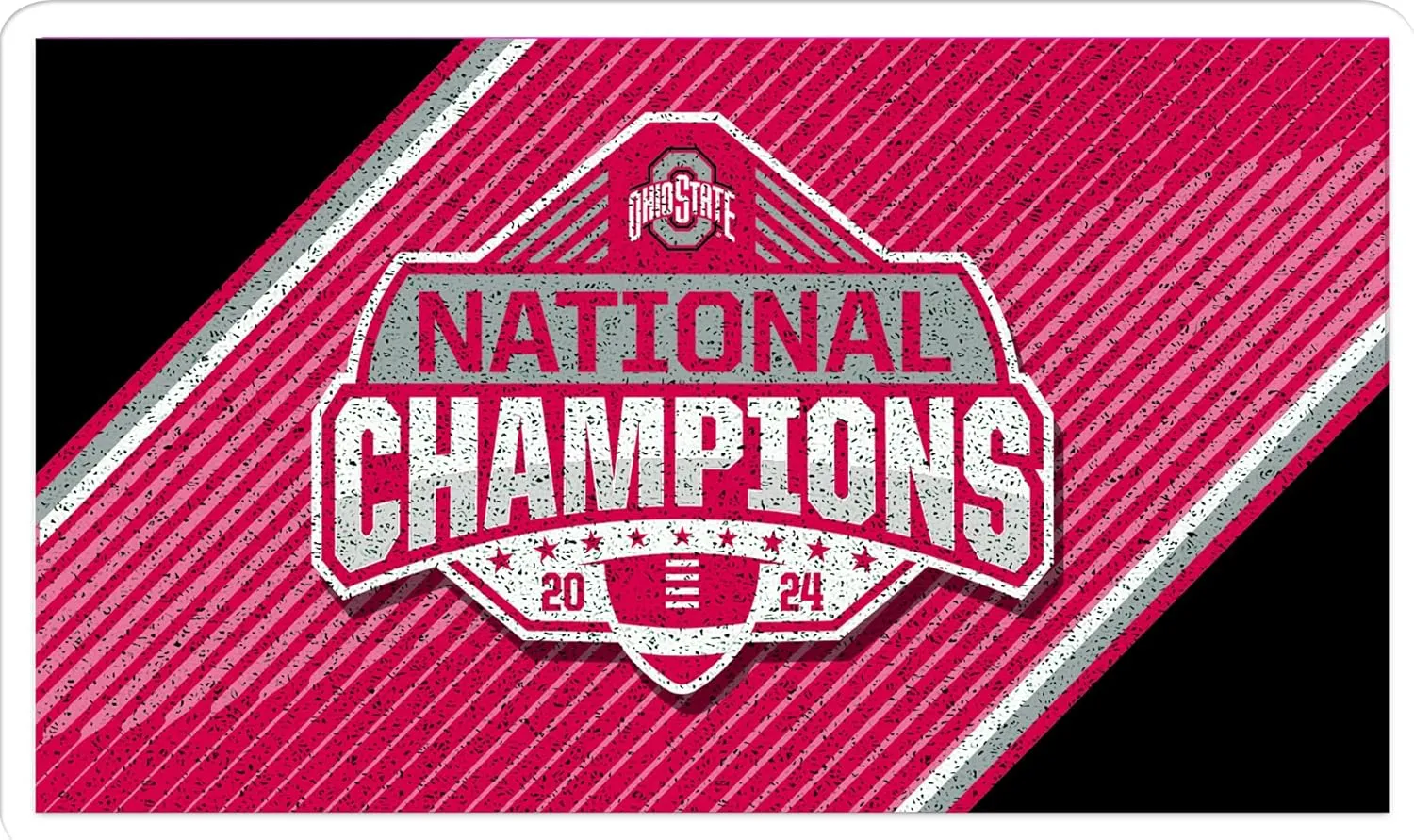 Team Sports America Ohio State University CFP National Champions 2025 Doormat | 28 inches x 16 inches | Turf Mat | Indoor and Outdoor Décor