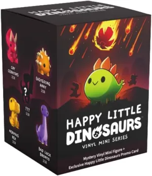 TeeTurtle Happy Little Dinosaurs - Vinyl Mini Figures Mystery Box Series, Black