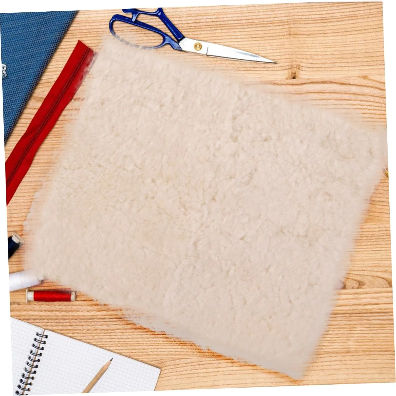 TEHAUX Luxury Comfortable Wool Knee Pads Quilted Fabric Sheets for Insole Foot Waist DIY Sewing Fabric Faux Wool Warm Winter