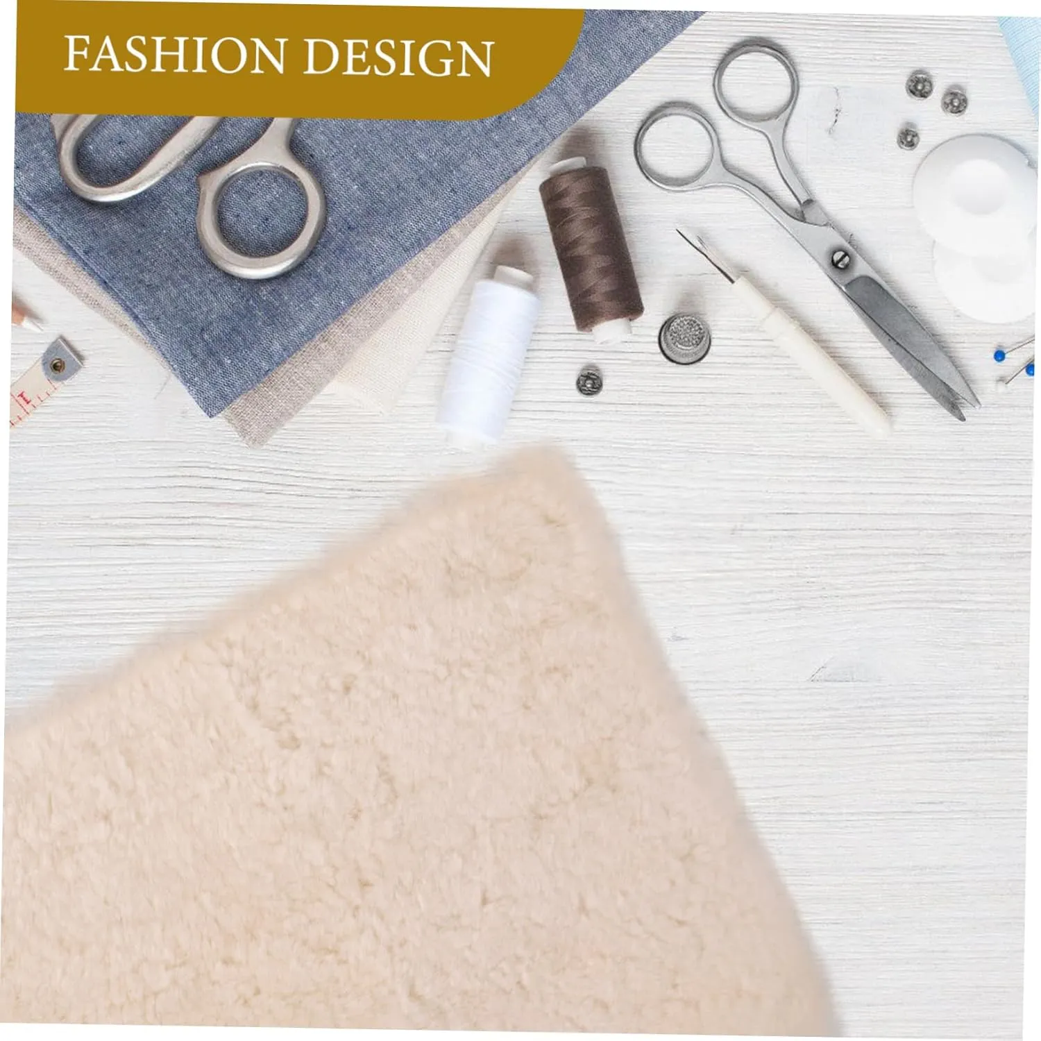 TEHAUX Luxury Comfortable Wool Knee Pads Quilted Fabric Sheets for Insole Foot Waist DIY Sewing Fabric Faux Wool Warm Winter
