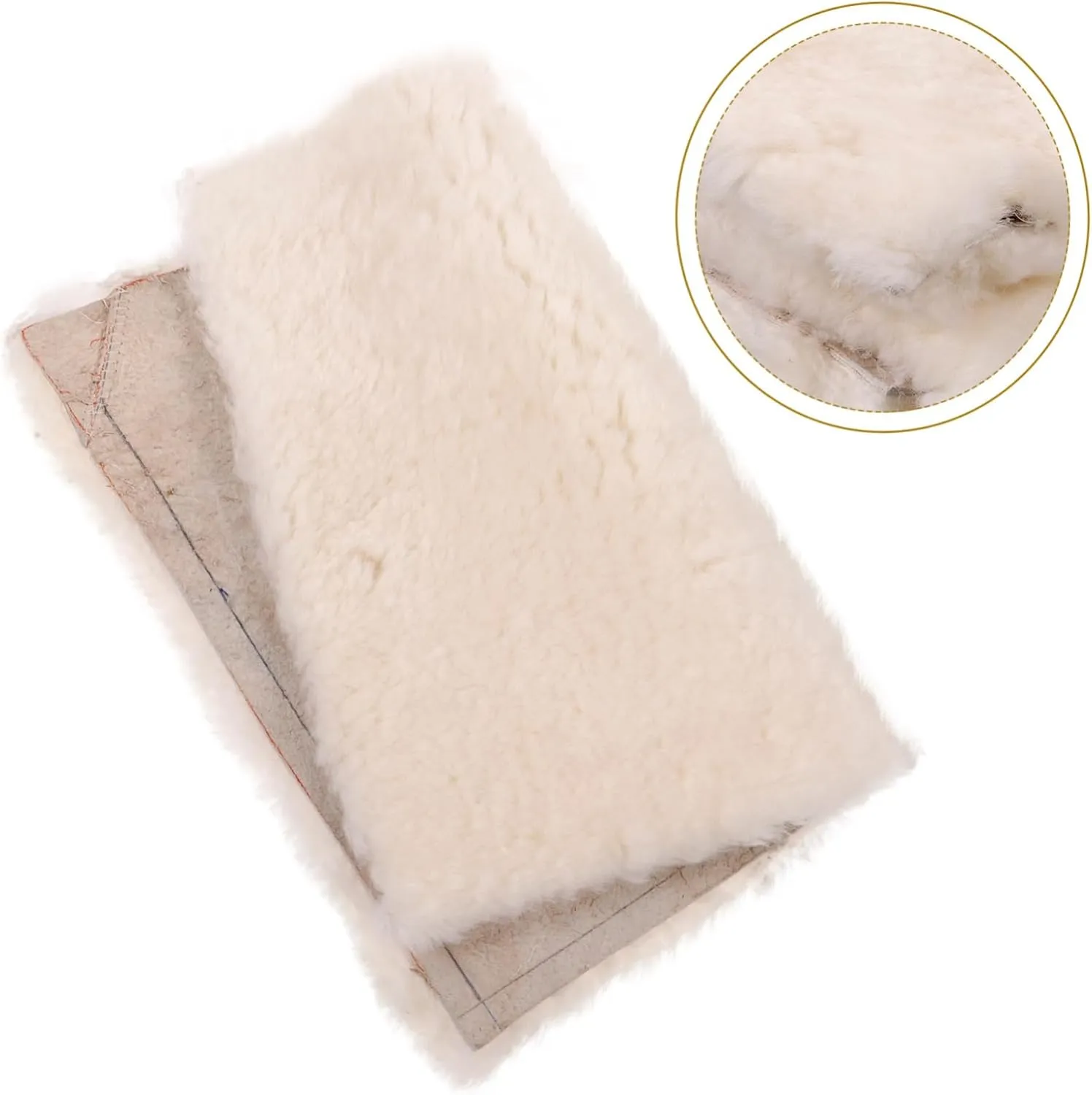 TEHAUX Luxury Comfortable Wool Knee Pads Quilted Fabric Sheets for Insole Foot Waist DIY Sewing Fabric Faux Wool Warm Winter