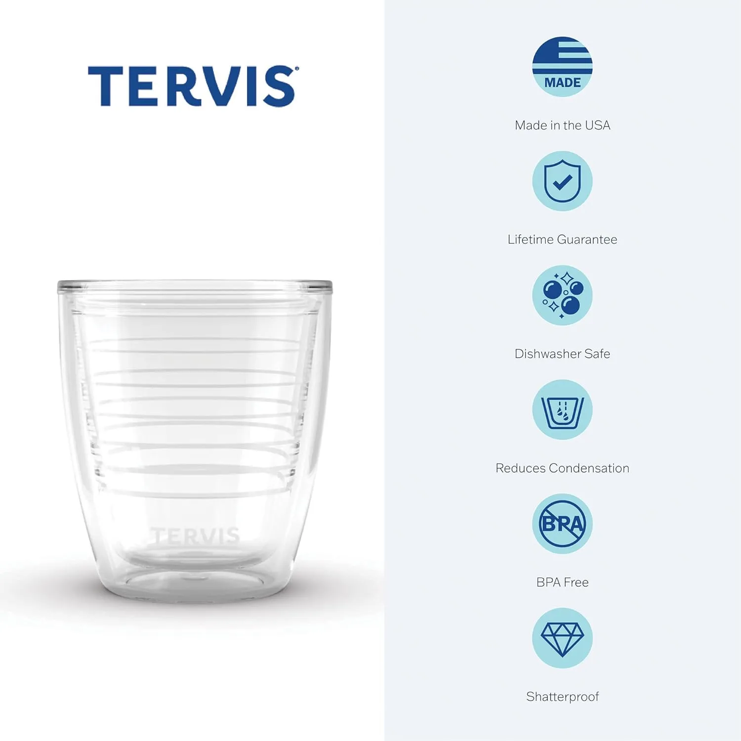Tervis Barefoot Beach Collection Beach Towel Made in USA Double Walled Insulated Tumbler Travel Cup Keeps Drinks Cold & Hot, 12oz, Beach Towel Baller