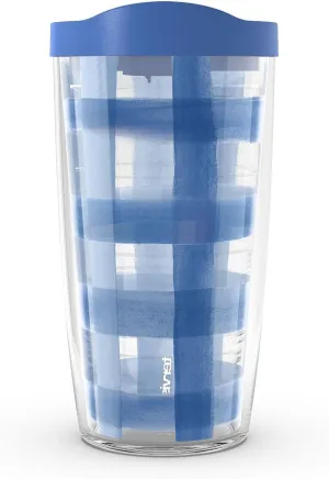Tervis Blue Denim Made in USA Double Walled Insulated Tumbler Travel Cup Keeps Drinks Cold & Hot, 16oz, Classic
