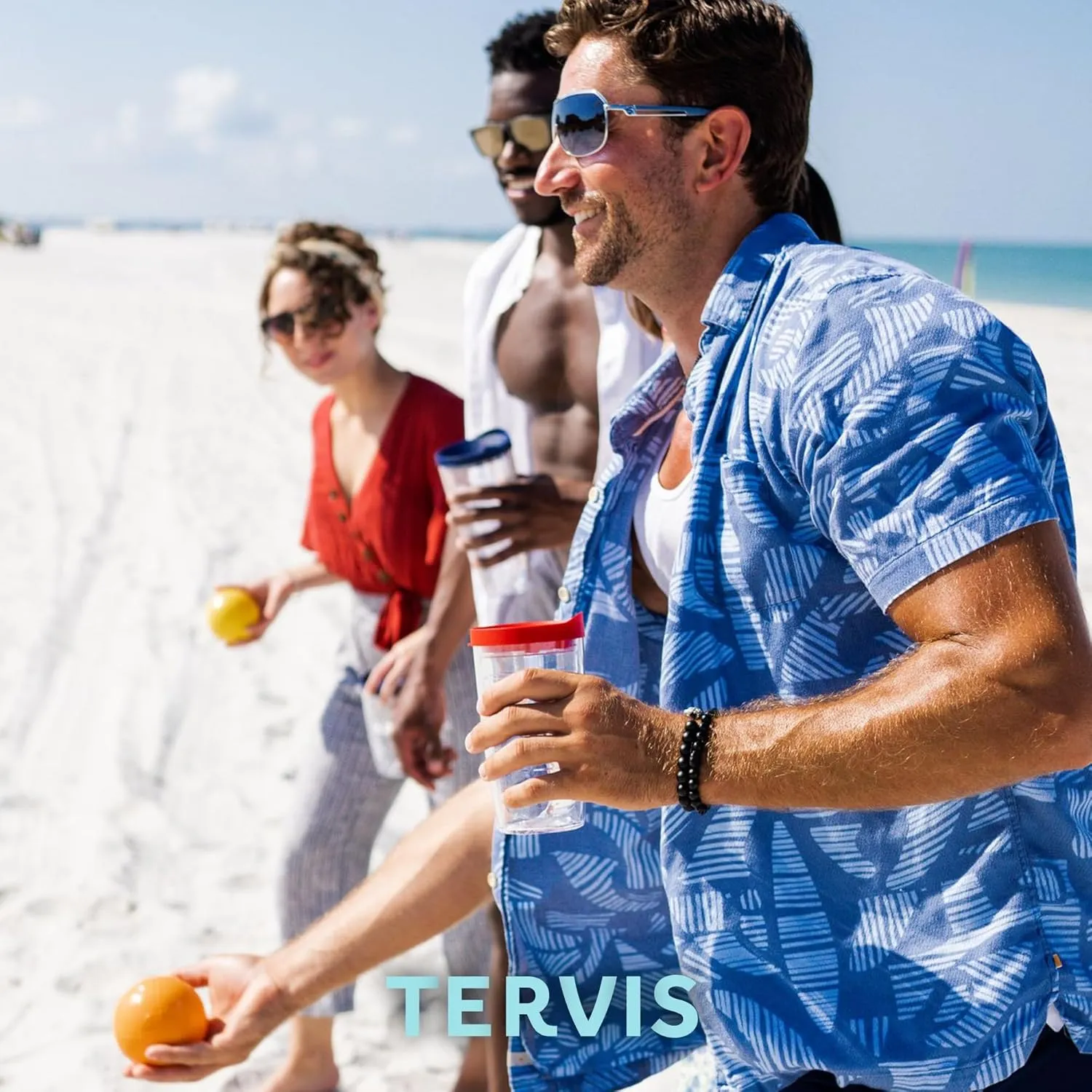 Tervis Brilliant Bliss Collection Made in USA Double Walled Insulated Tumbler Cup Keeps Drinks Cold & Hot, 16oz - 4pk - Unlidded, Assorted
