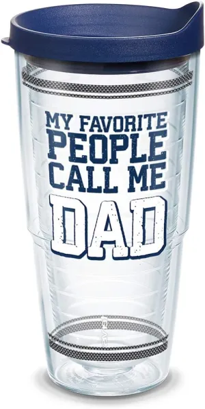 Tervis Dad Favorite Insulated Tumbler with Wrap and Lid, Clear - Tritan