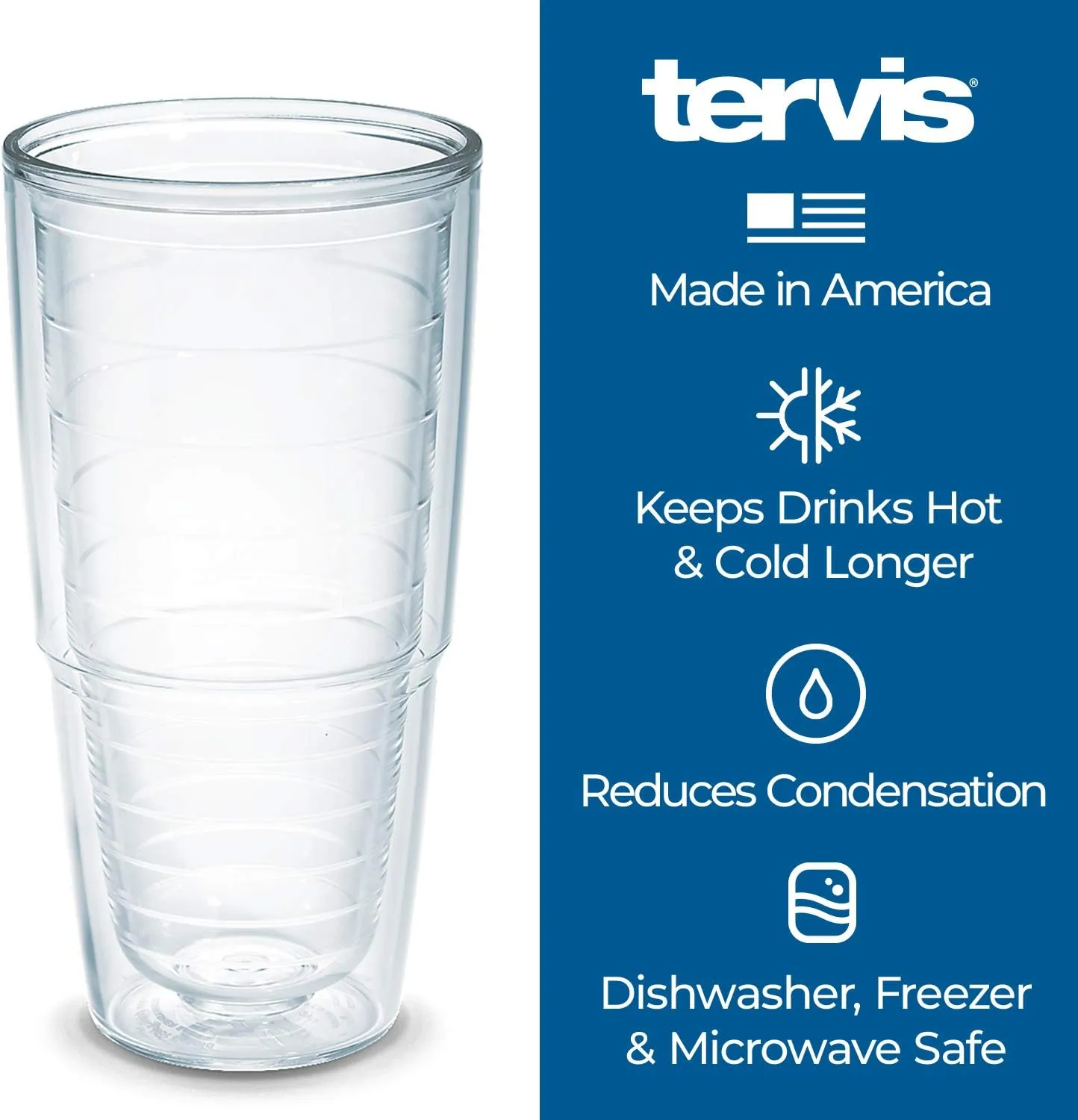Tervis Dad Favorite Insulated Tumbler with Wrap and Lid, Clear - Tritan