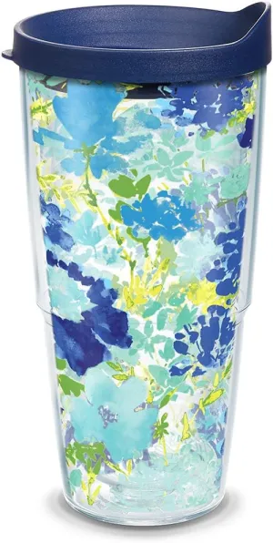 Tervis Fiesta Meadow Floral Made in USA Double Walled Insulated Tumbler Travel Cup Keeps Drinks Cold & Hot, 24oz, Classic Lidded