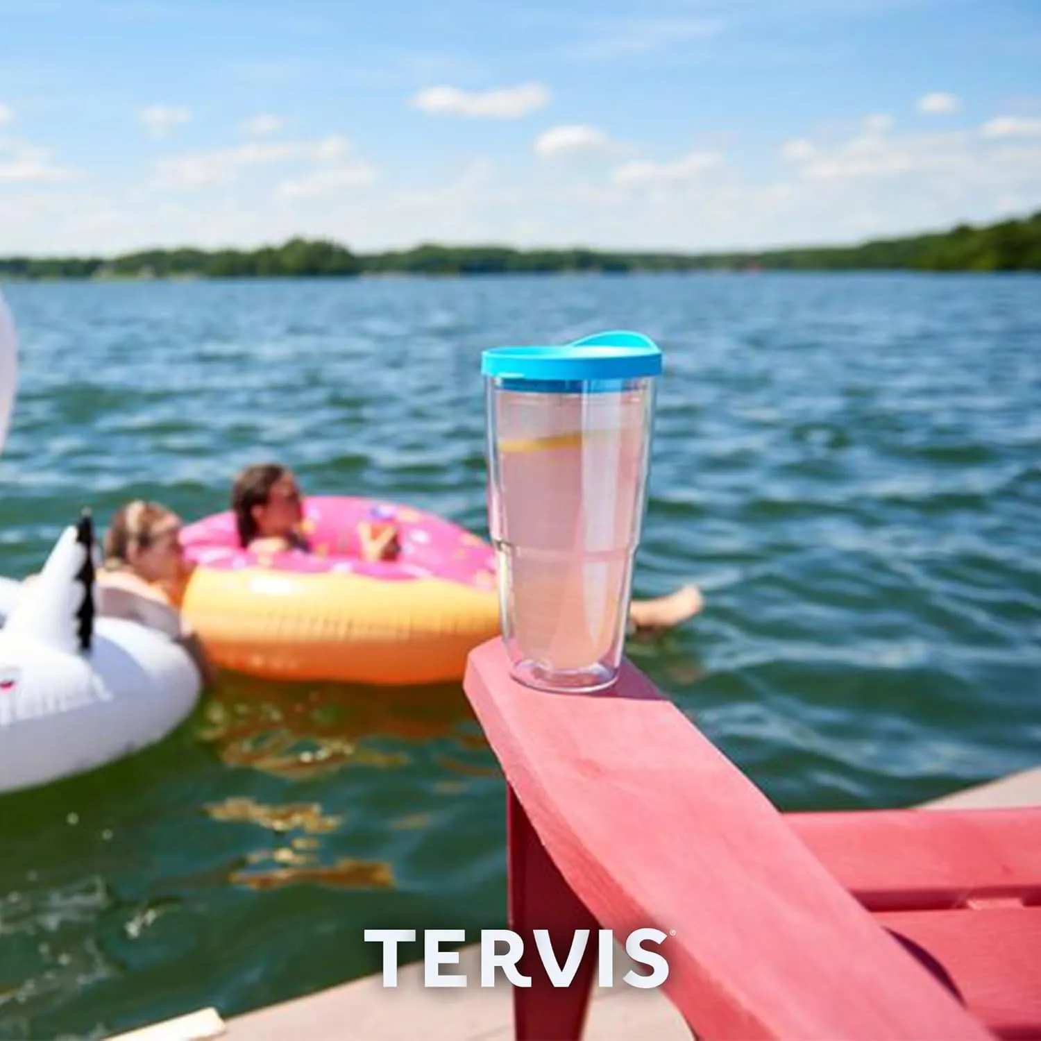 Tervis Fiesta Meadow Floral Made in USA Double Walled Insulated Tumbler Travel Cup Keeps Drinks Cold & Hot, 24oz, Classic Lidded