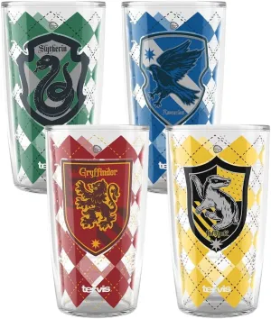 Tervis Harry Potter House Rules Made in USA Double Walled Insulated Tumbler Travel Cup Keeps Drinks Cold & Hot, 16oz - 4pk, Assorted