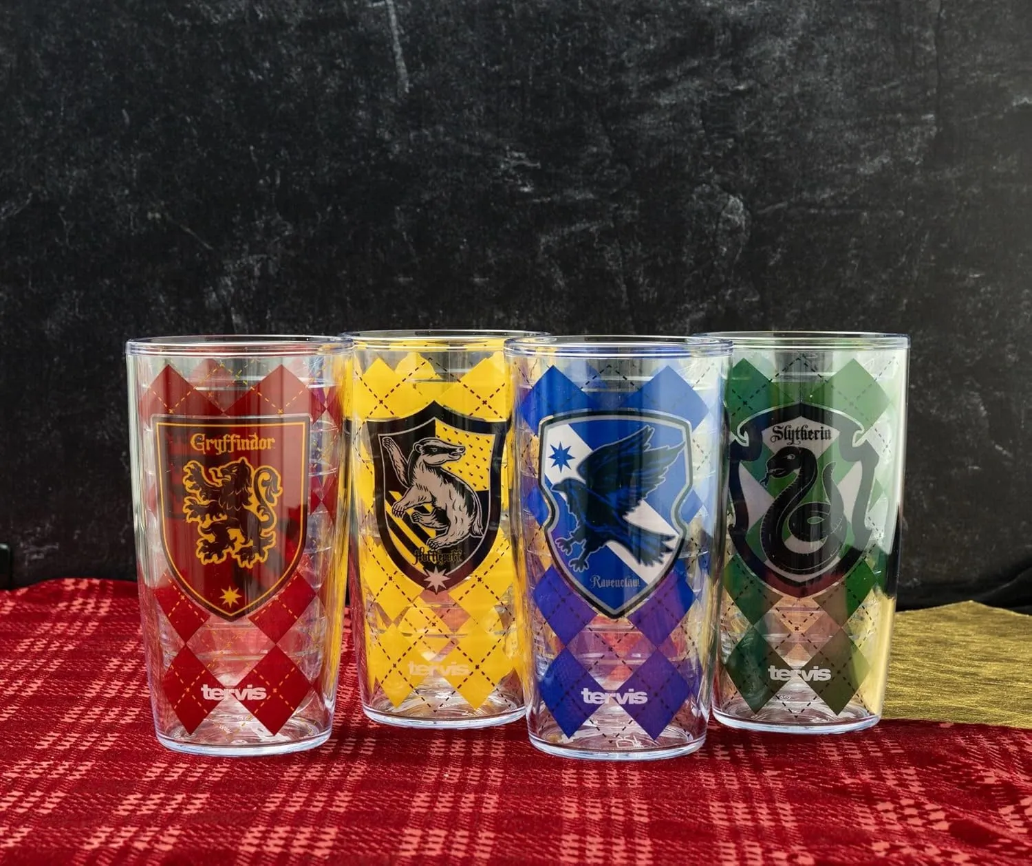 Tervis Harry Potter House Rules Made in USA Double Walled Insulated Tumbler Travel Cup Keeps Drinks Cold & Hot, 16oz - 4pk, Assorted