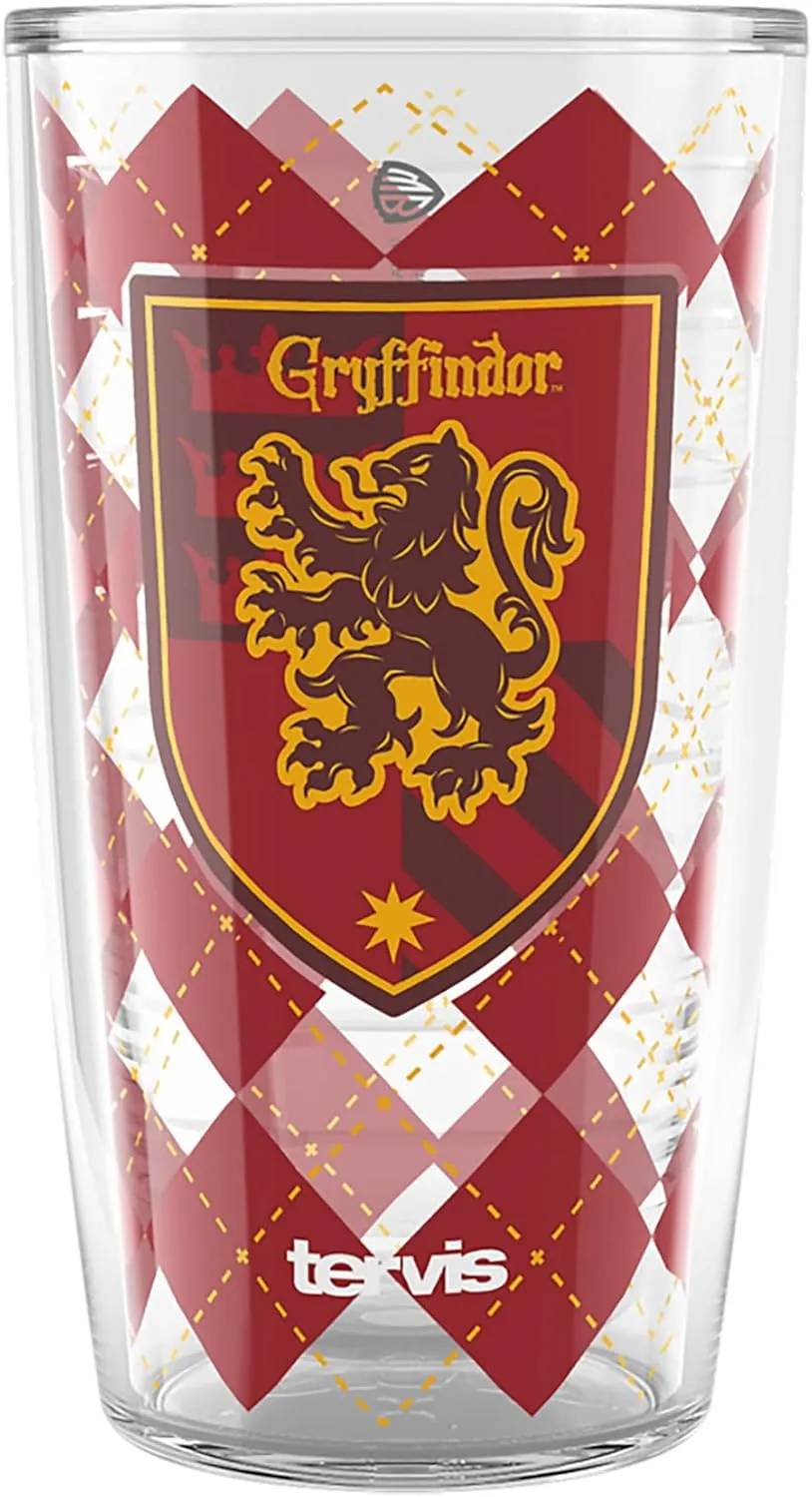 Tervis Harry Potter House Rules Made in USA Double Walled Insulated Tumbler Travel Cup Keeps Drinks Cold & Hot, 16oz - 4pk, Assorted