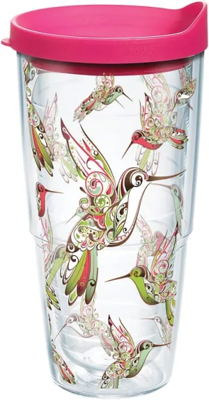 Tervis Hummingbirds Made in USA Double Walled Insulated Tumbler Travel Cup Keeps Drinks Cold & Hot, 24oz, Classic