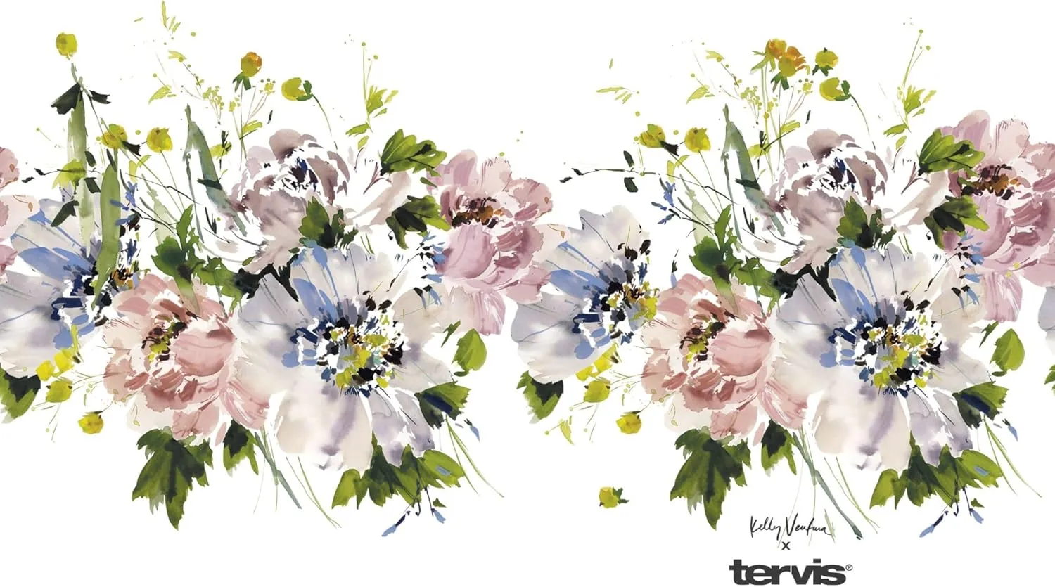 Tervis Kelly Ventura Floral Vista Crystal Collection Peony Cluster Made in USA Double Walled Insulated Tumbler Travel Cup Keeps Drinks Cold & Hot, 16oz, Peony Cluster