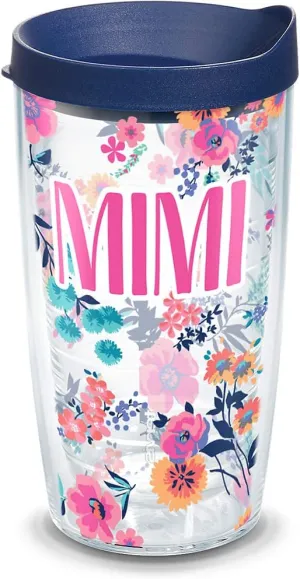 Tervis Made in USA Double Walled Dainty Floral Mother's Day Insulated Tumbler Cup Keeps Drinks Cold & Hot, 16oz, Mimi