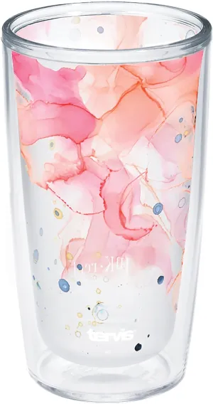 Tervis Made in USA Double Walled Inkreel - Crystal Nature Collection Insulated Tumbler Cup Keeps Drinks Cold & Hot, 16oz, Eloise