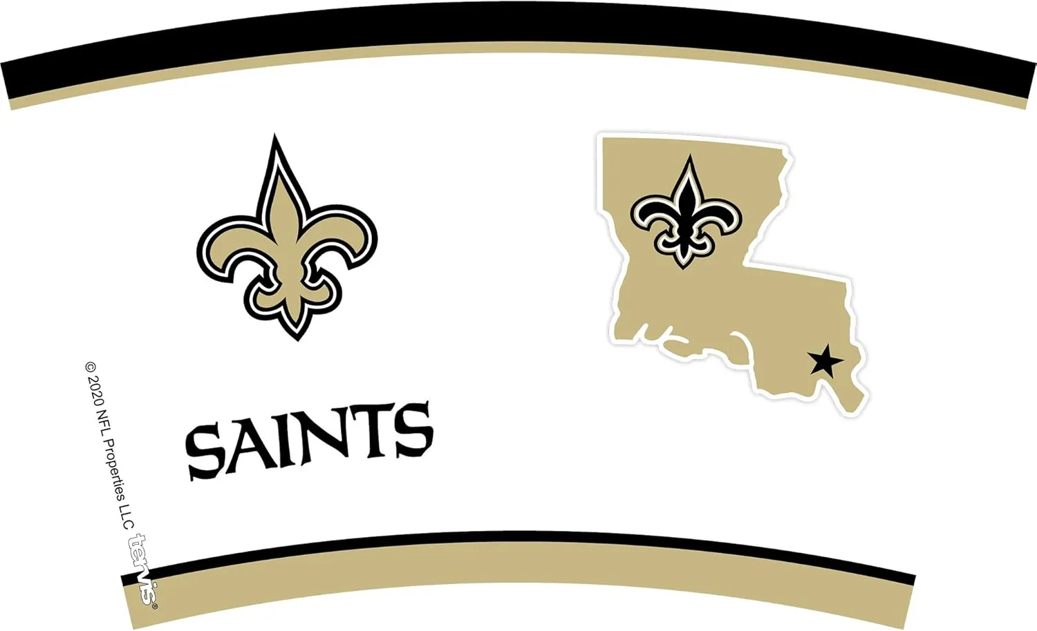 Tervis Made in USA Double Walled NFL New Orleans Saints Insulated Tumbler Cup Keeps Drinks Cold & Hot, 16oz, Tradition