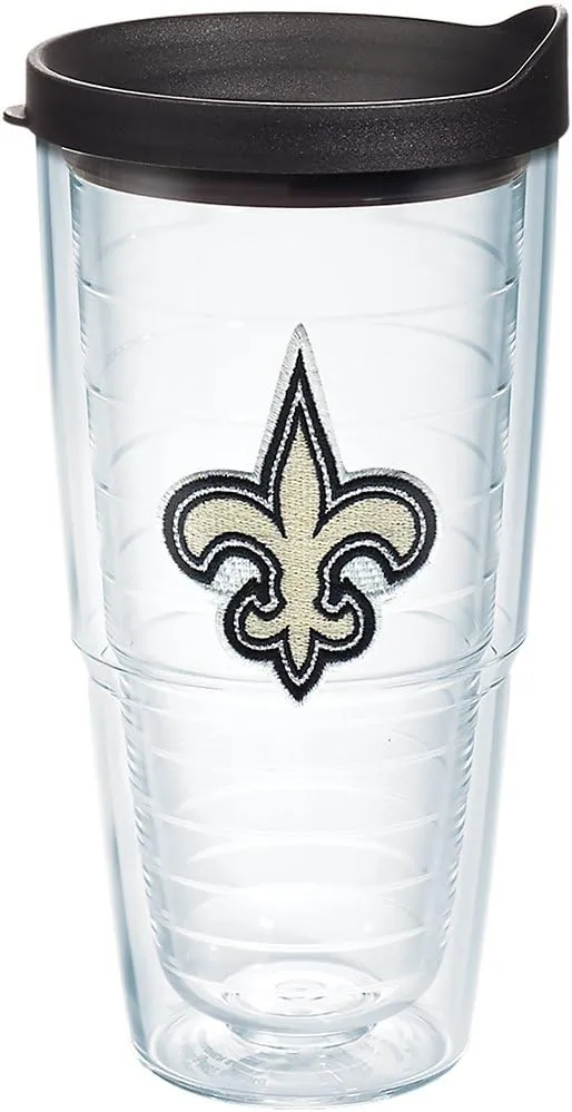 Tervis Made in USA Double Walled NFL New Orleans Saints Insulated Tumbler Cup Keeps Drinks Cold & Hot, 24oz, Primary Logo