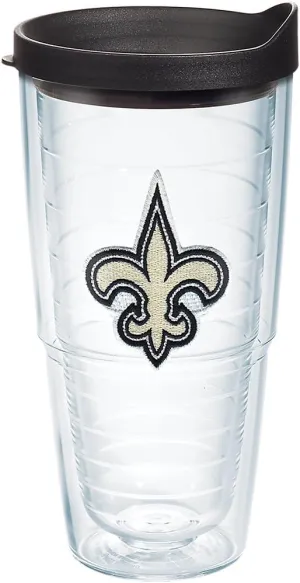 Tervis Made in USA Double Walled NFL New Orleans Saints Insulated Tumbler Cup Keeps Drinks Cold & Hot, 24oz, Primary Logo