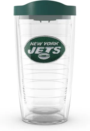 Tervis Made in USA Double Walled NFL New York Jets Insulated Tumbler Cup Keeps Drinks Cold & Hot, 16oz, Primary Logo