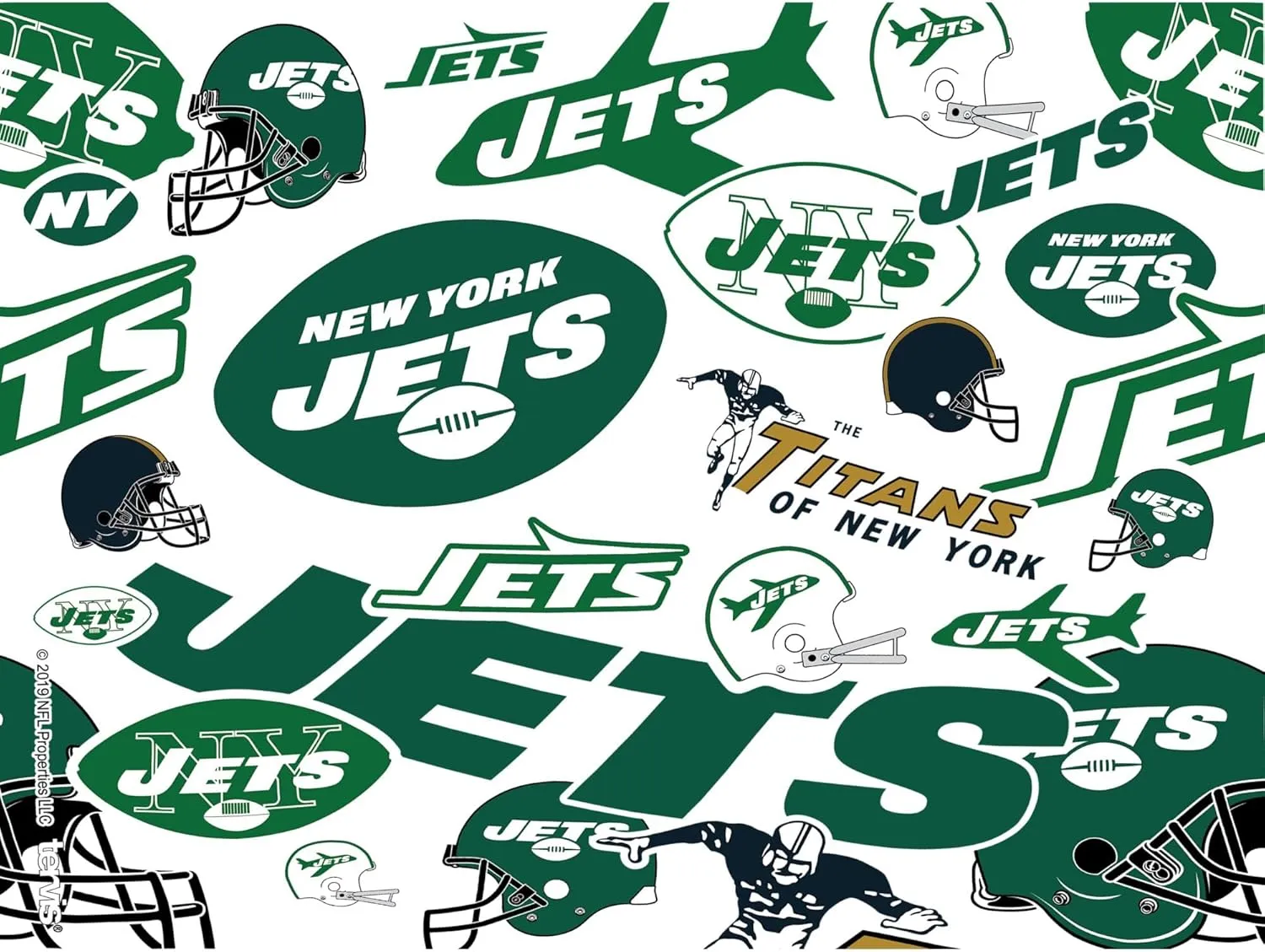 Tervis Made in USA Double Walled NFL New York Jets Insulated Tumbler Cup Keeps Drinks Cold & Hot, 24oz, All Over