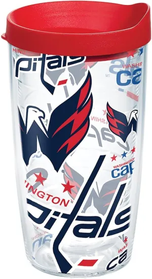 Tervis Made in USA Double Walled NHL Washington Capitals Insulated Tumbler Cup Keeps Drinks Cold & Hot, 16oz, All Over