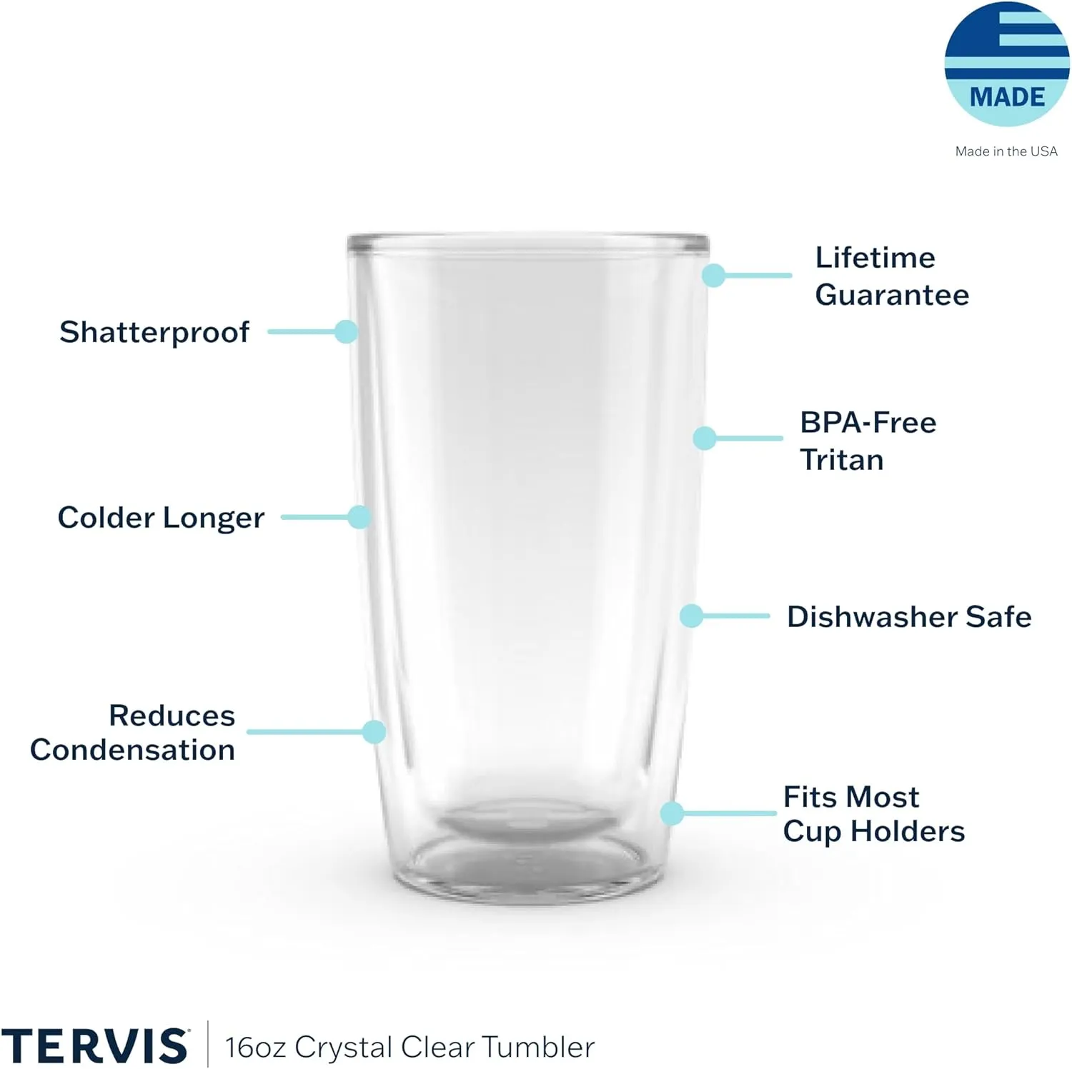 Tervis Made in USA Double Walled Watercolor Floral Purple - Crystal Insulated Tumbler Cup Keeps Drinks Cold & Hot, 16oz, Delicate Leaves