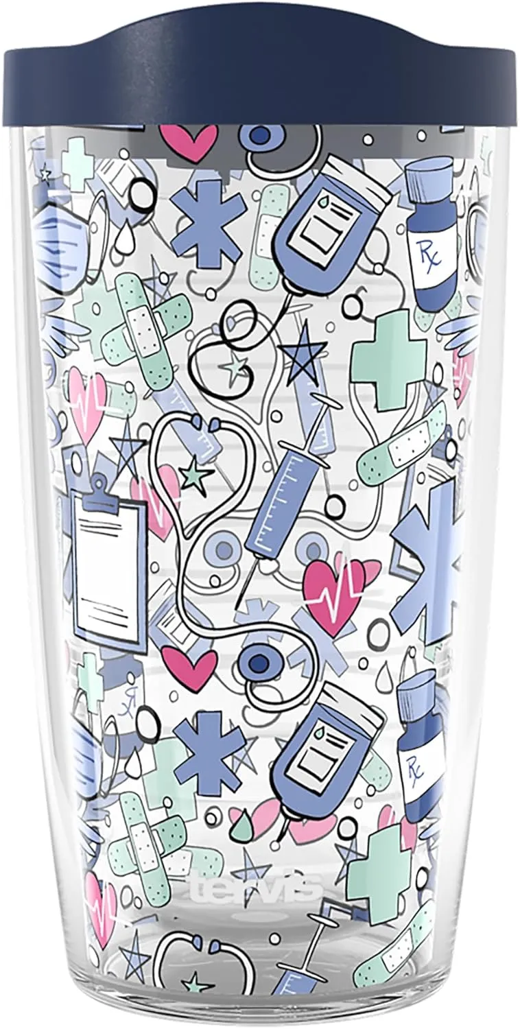 Tervis Medical - Tools of the Trade Made in USA Double Walled Insulated Tumbler Travel Cup Keeps Drinks Cold & Hot, 16oz, Classic