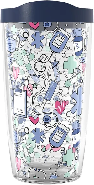Tervis Medical - Tools of the Trade Made in USA Double Walled Insulated Tumbler Travel Cup Keeps Drinks Cold & Hot, 16oz, Classic