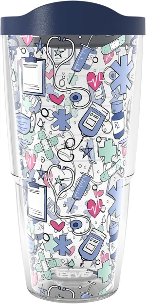 Tervis Medical - Tools of the Trade Made in USA Double Walled Insulated Tumbler Travel Cup Keeps Drinks Cold & Hot, 24oz, Classic