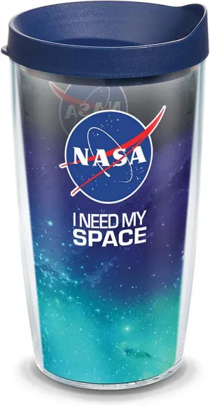 Tervis NASA I Need My Space Made in USA Double Walled Insulated Tumbler Travel Cup Keeps Drinks Cold & Hot, 16oz, Classic