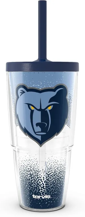 Tervis NBA Memphis Grizzlies - Defend Made in USA Double Walled Insulated Tumbler Travel Cup Keeps Drinks Cold & Hot, 24oz with Straw Lid, Classic