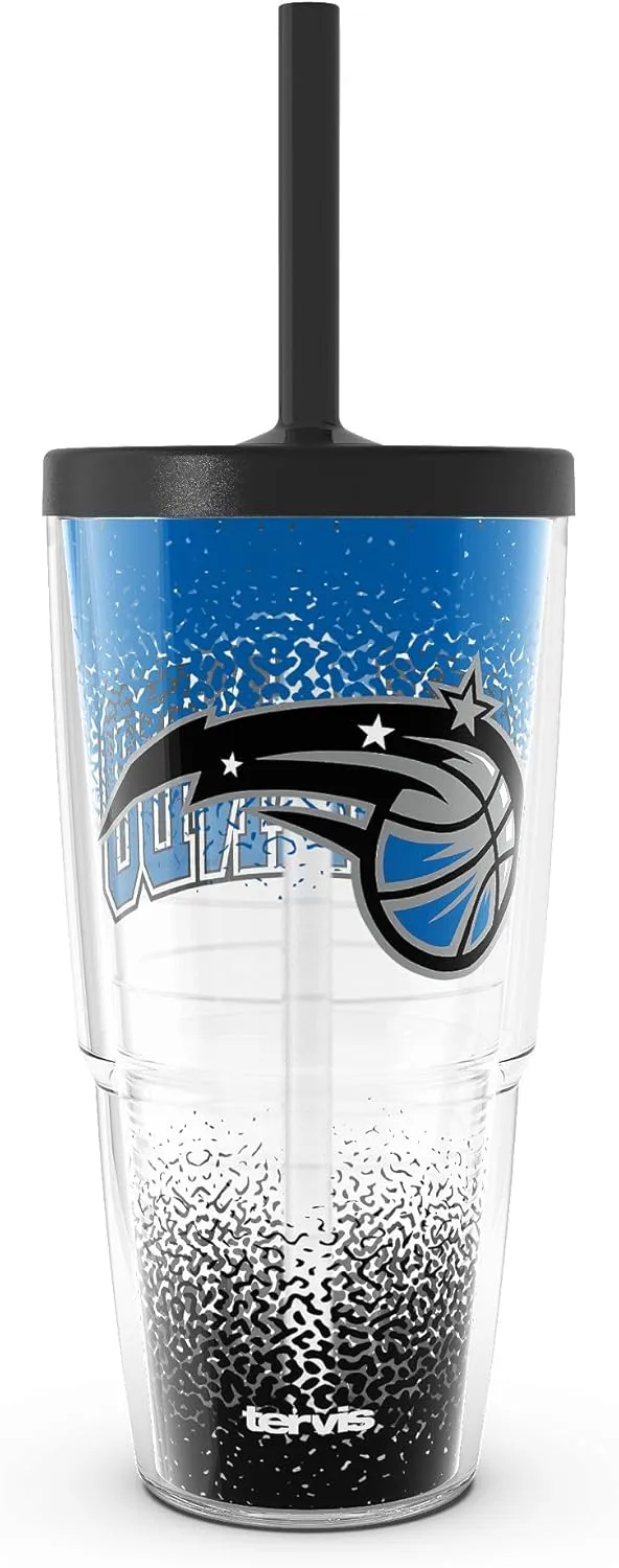 Tervis NBA Orlando Magic - Defend Made in USA Double Walled Insulated Tumbler Travel Cup Keeps Drinks Cold & Hot, 24oz with Straw Lid, Classic