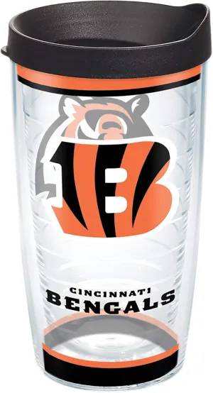 Tervis NFL Cincinnati Bengals - Tradition Made in USA Double Walled Insulated Tumbler Travel Cup Keeps Drinks Cold & Hot, 16oz, Classic