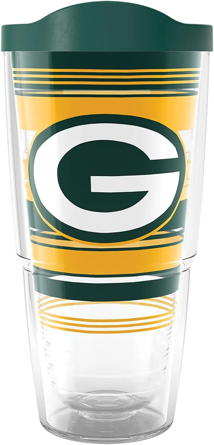 Tervis NFL Green Bay Packers - Hype Stripes Made in USA Double Walled Insulated Tumbler Travel Cup Keeps Drinks Cold & Hot, 24oz, Classic