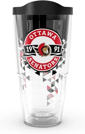 Tervis NHL Ottawa Senators - Shatter Made in USA Double Walled Insulated Tumbler Travel Cup Keeps Drinks Cold & Hot, 24oz, Classic
