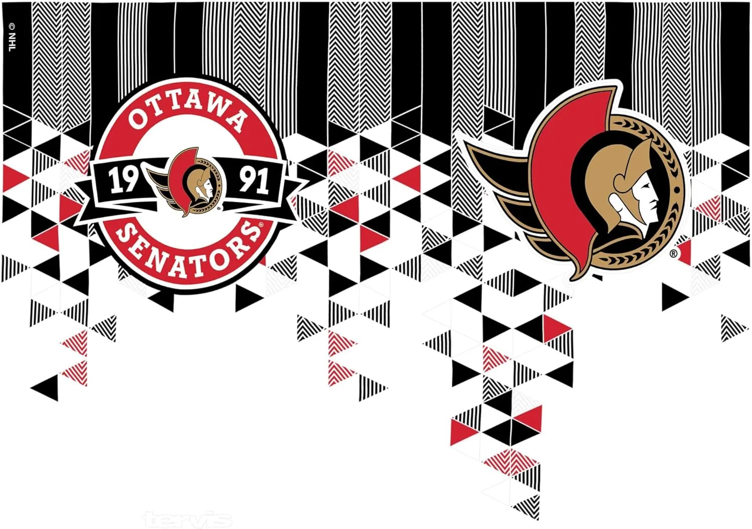 Tervis NHL Ottawa Senators - Shatter Made in USA Double Walled Insulated Tumbler Travel Cup Keeps Drinks Cold & Hot, 24oz, Classic