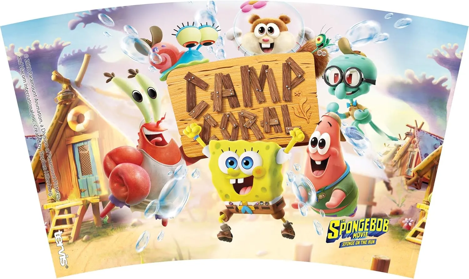 Tervis Nickelodeon™ - SpongeBob SquarePants Made in USA Double Walled Insulated Tumbler Travel Cup Keeps Drinks Cold & Hot, 10oz Wavy, Camp Coral